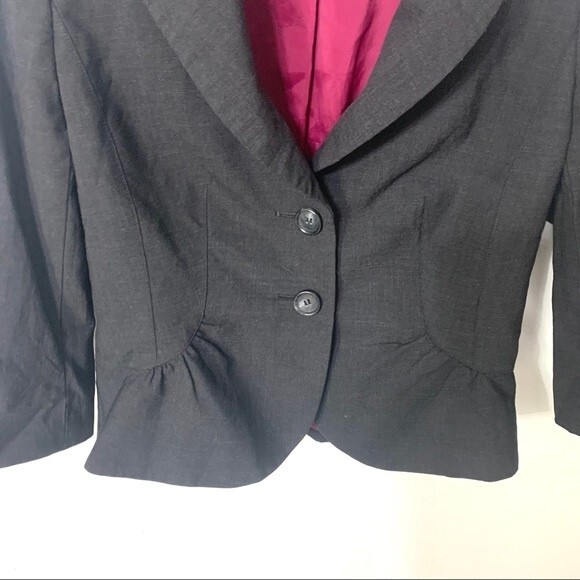 ANN TAYLOR | 2 piece dark grey jacket skirt - Picture 9 of 10